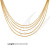 Золотистое многослойное колье каскад CJL90751