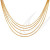 Золотистое многослойное колье каскад CJL90751