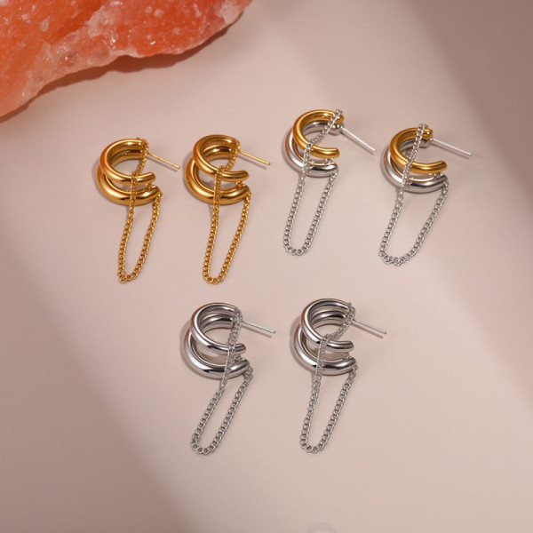 Серьги сталь CJR63445