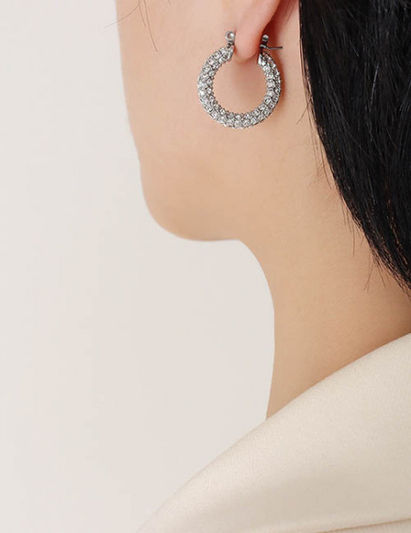 Серьги-кольца с кристаллами R40104MSK