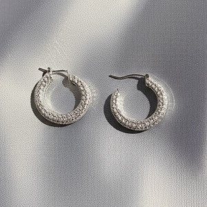 Серьги-кольца с кристаллами R40104MSK