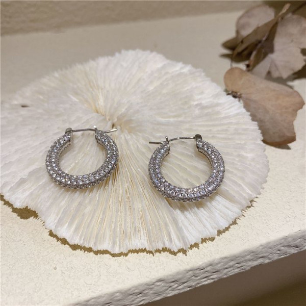 Серьги-кольца с кристаллами R40104MSK