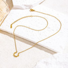 Золотистая цепочка с разомкнутым кругом CJN32033