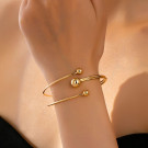 Браслет жесткий разомкнутый с шариками на концах CJP54226