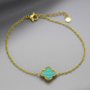 Браслет-нить с малахитовым клевером 1J12029CJJ