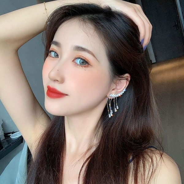 Серьги-каскады с хрустальными каплями M82476