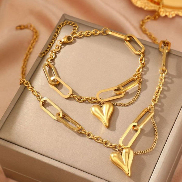 Стальной комплект бижутерии CJM32783