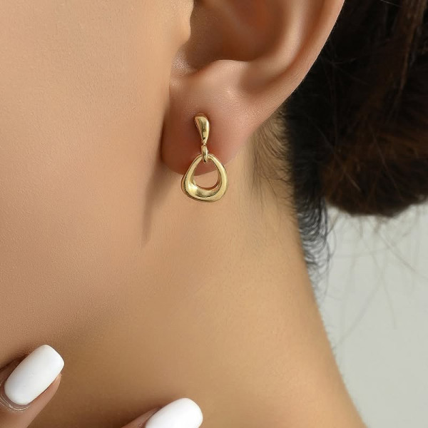 Серьги медь с напылением золотом J11596CJJ