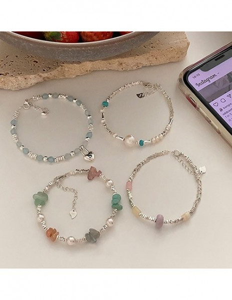 Браслет из жемчуга с бирюзовыми акцентами Z55016