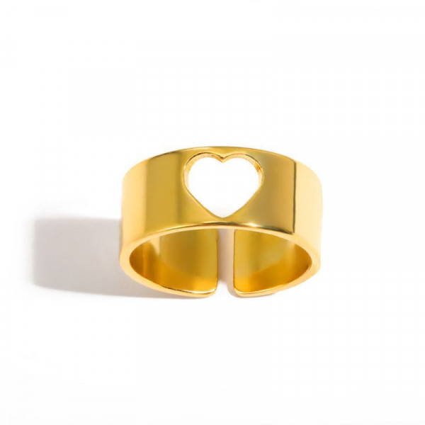 Широкое стальное кольцо с гравировкой знака зодиака CJN82545