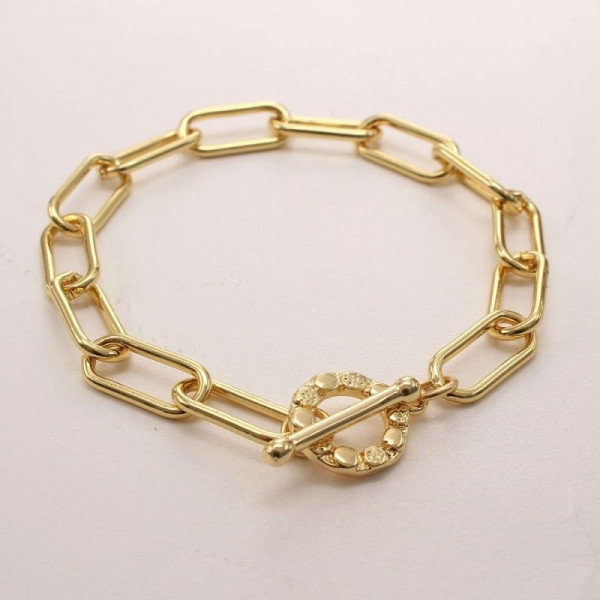 Браслет из крупного жемчуга с замком тогл CJD82297