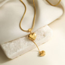 Цепочка-галстук с объемным сердцем CJL20475