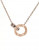 Двойная цепочка с подвеской в виде переплетенных колец с фианитами J10085CJJ