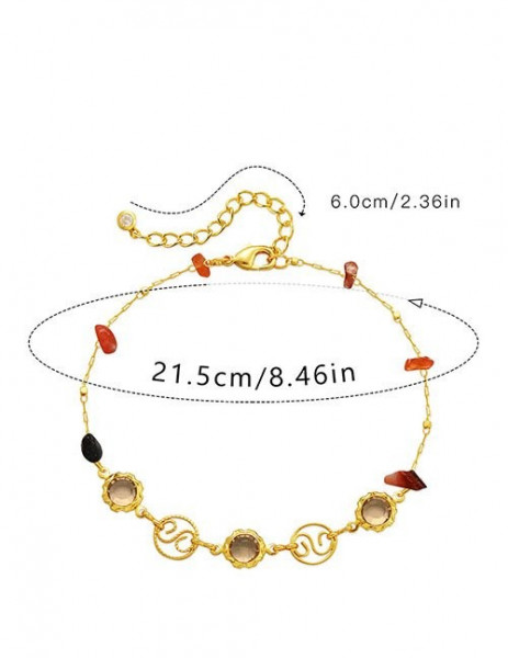 Браслет с подвесками из цветного стекла Z29609