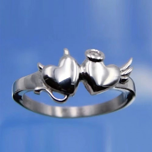 Сет из 6 серебристых колец с различными фигурами 1J11860-1CJJ