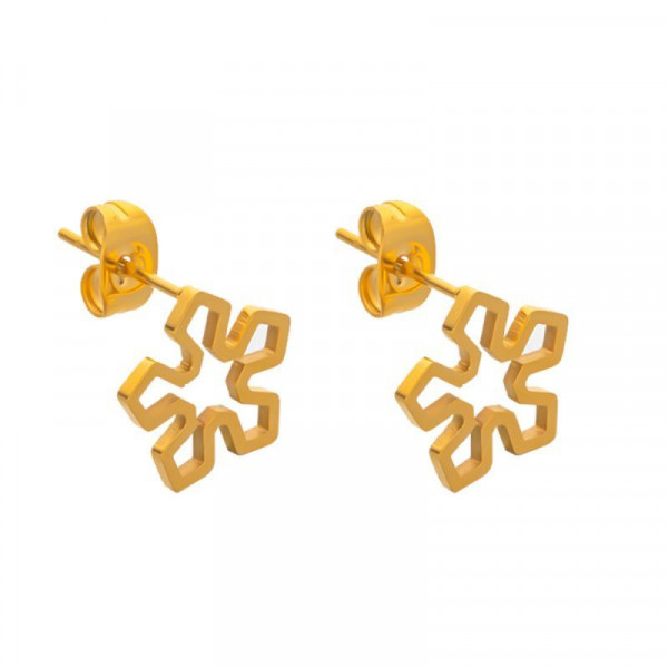 Серьги-пусеты Цветы контурные ажурные CJL30342