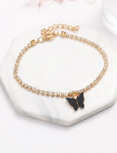 Браслет на ногу с ажурной бабочкой G82751