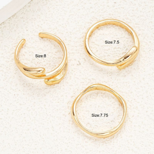 Кольца со змеями в золотистом цвете CJH65284