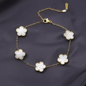 Браслет-цепочка с перламутровой дорожкой клевера 1J12034CJJ