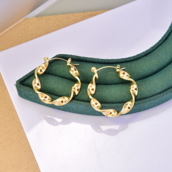 Плетеные серьги-кольца CJD01921