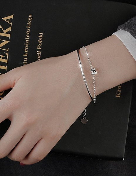 Двойной браслет с декоративным цилиндром R86968