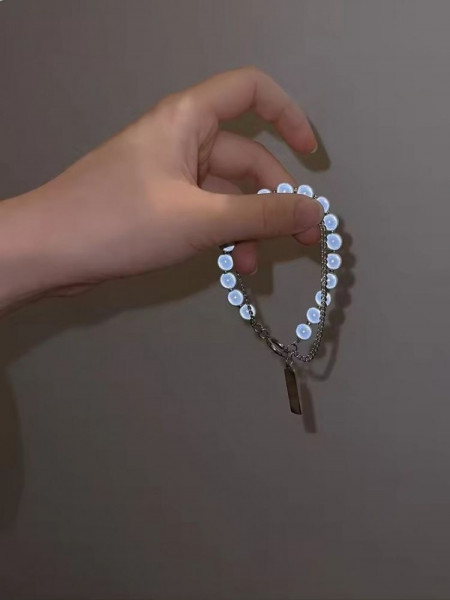 Браслет классический жемчуг с удлиняющей цепочкой J10772CJJ