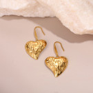 Серьги Висячие Мятые сердца CJR63448