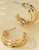 Ажурные многослойные серьги-кольца в золотистом цвете Z48719