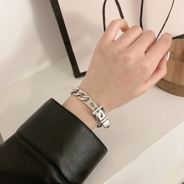 Браслет массивная цепь с оригинальным замком CJC65115