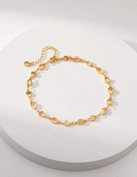 Браслет с круглыми золотистыми звеньями Z29603