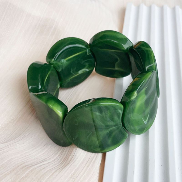 Браслет жесткий комбинированный с имитацией дерева и металла CJR57069