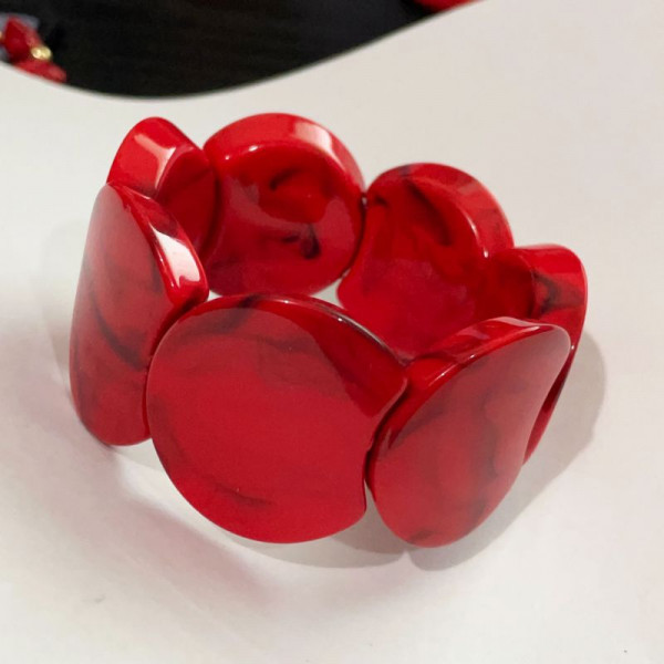 Браслет жесткий комбинированный с имитацией дерева и металла CJR57069