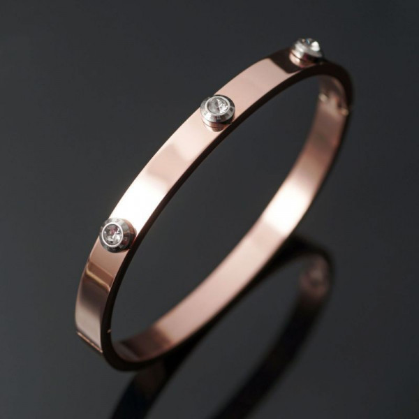 Браслет жесткий с точечными кристаллами CJG69536