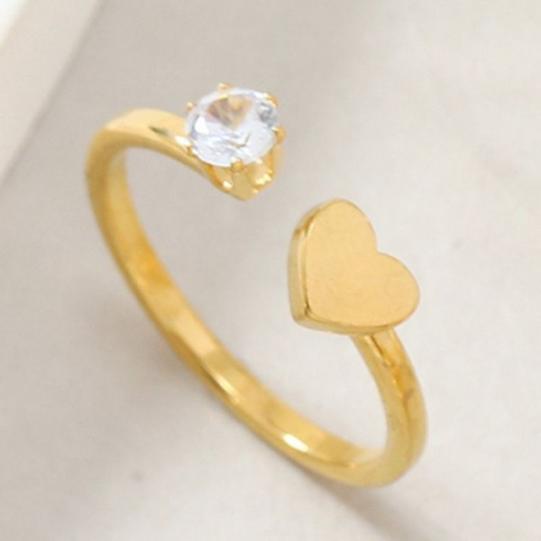 Кольцо медицинская сталь с напылением золотом J10343CJJ