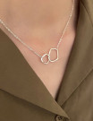 Геометрическая Цепочка с подвеской в виде двух колец Z55117