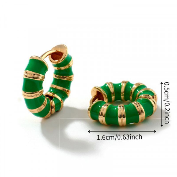 Яркие серьги-конго с цветной эмалью CJP62833