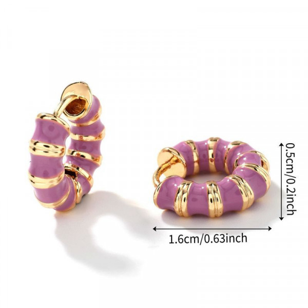 Яркие серьги-конго с цветной эмалью CJP62833