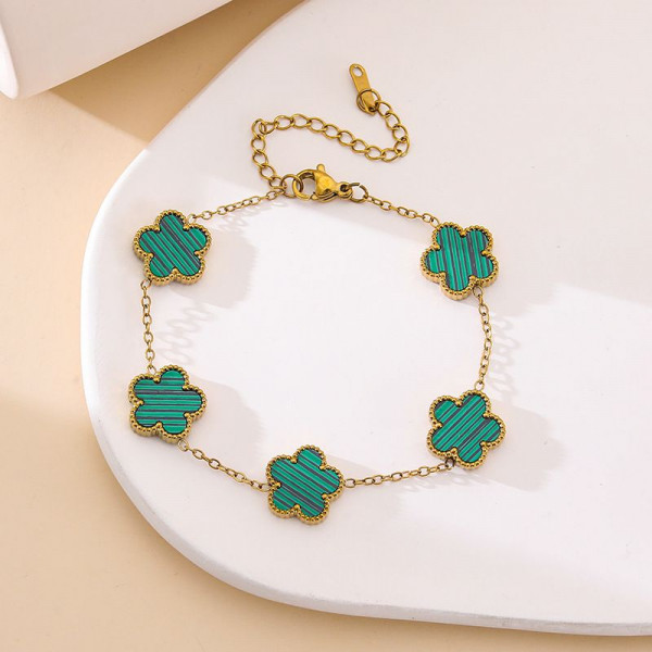 Браслет из титановой стали напыление золотом 1J12036CJJ