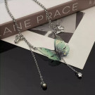 Колье-галстук с бабочками бантиком и кристаллами CJH70156