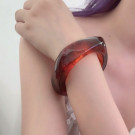 Браслет жесткий массивный из прозрачного акрила CJG62404