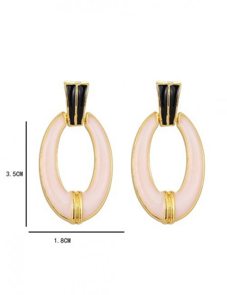 Элегантные серьги-пусеты овалы с эмалью L97984