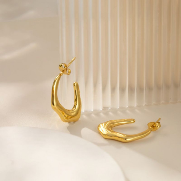 Серьги-кольца тонкие классические CJL30349