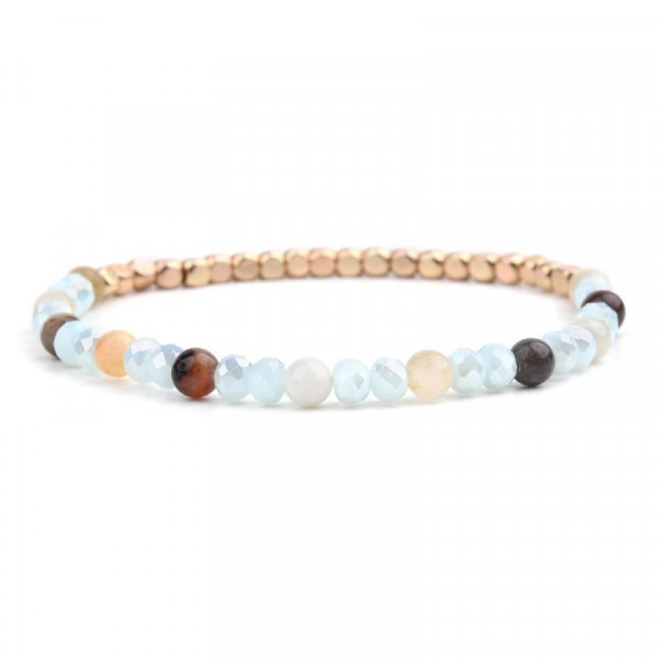 Браслет двухрядный из граненых бусин CJH60612