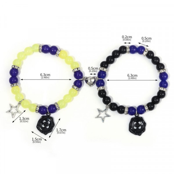 Парные браслеты небесное сияние со звездным декором CJH39524