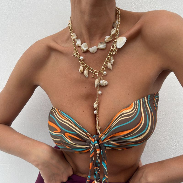 Многослойный Сотуар с жемчугом и флористическими мотивами CJL85633