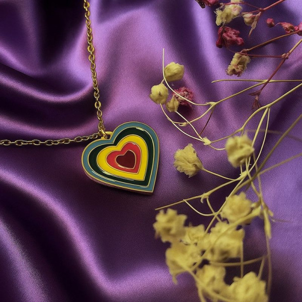 Колье медицинская сталь с напылением золотом J10907CJJ