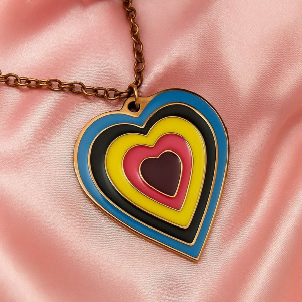 Колье медицинская сталь с напылением золотом J10907CJJ