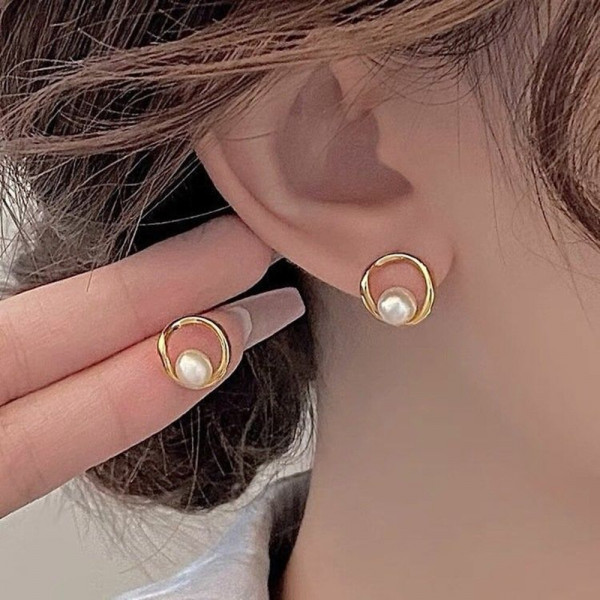 Серьги медь с напылением золотом J10684CJJ