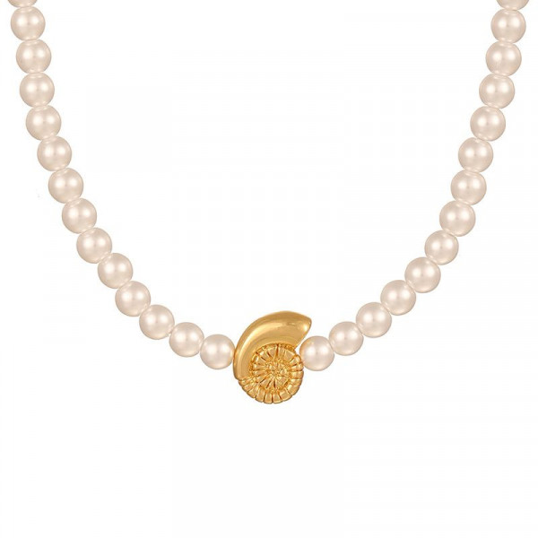 Двухслойное Колье с жемчугом и буквами CJM23012