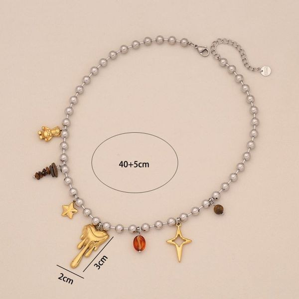 Жемчужный Чокер с декоративными подвесками CJL36346